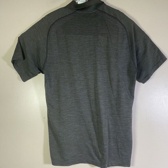 Lululemon Men's Large Short Sleeve Green Metal Vent Tech Performance Polo Shirt - Picture 7 of 9
